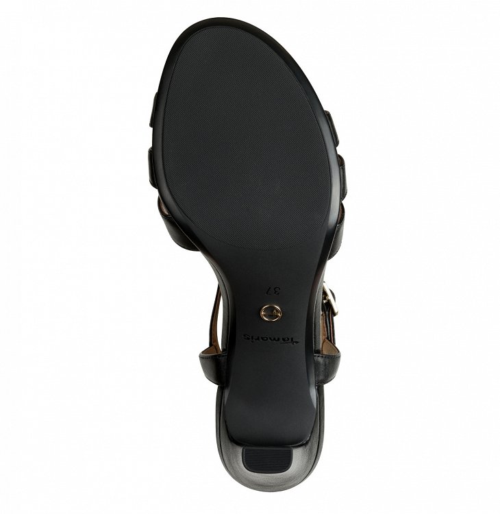 Tamaris Δερμάτινο Πέδιλο 1-28333-44 003 Black Leather