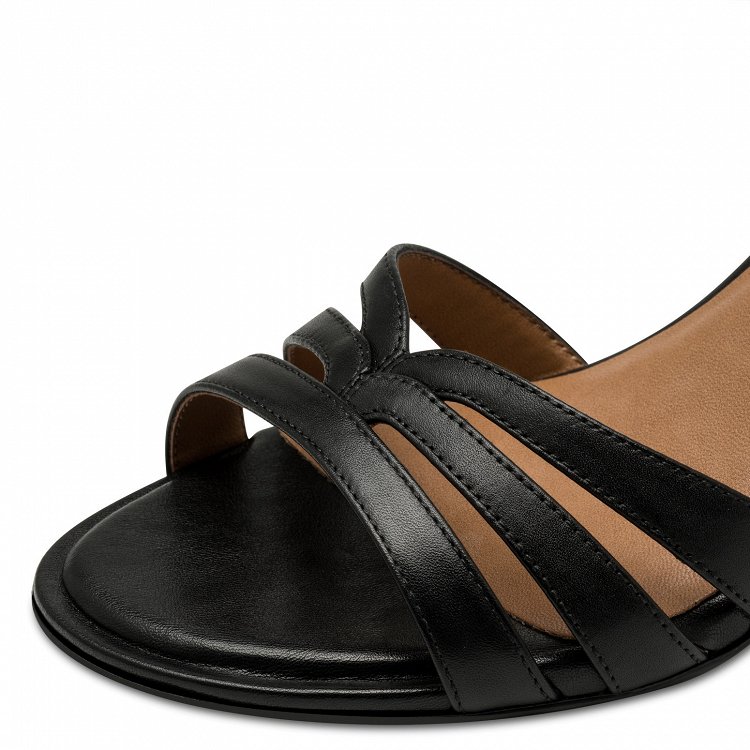 Tamaris Δερμάτινο Πέδιλο 1-28333-44 003 Black Leather