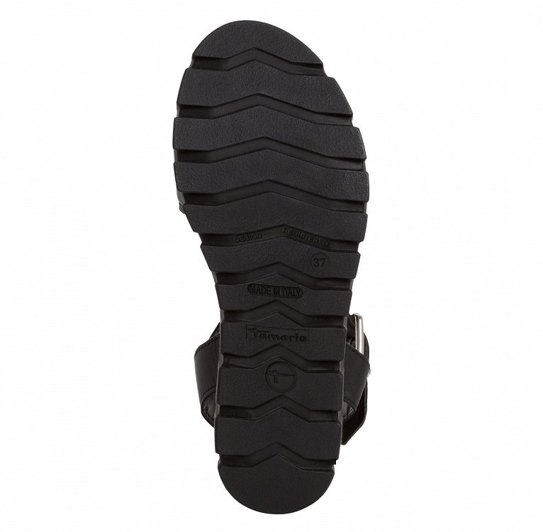 Tamaris Sandal 1-28712-42 003 Black Leather