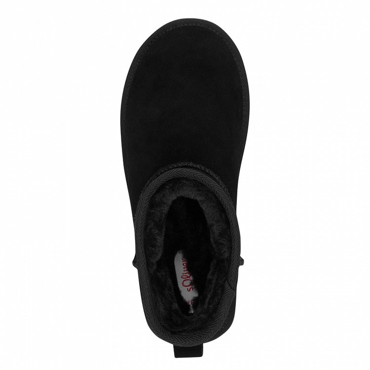S.Oliver Γυναικείο Δερμάτινο Μποτάκι Flat 5-26352-41 001 Μαύρο