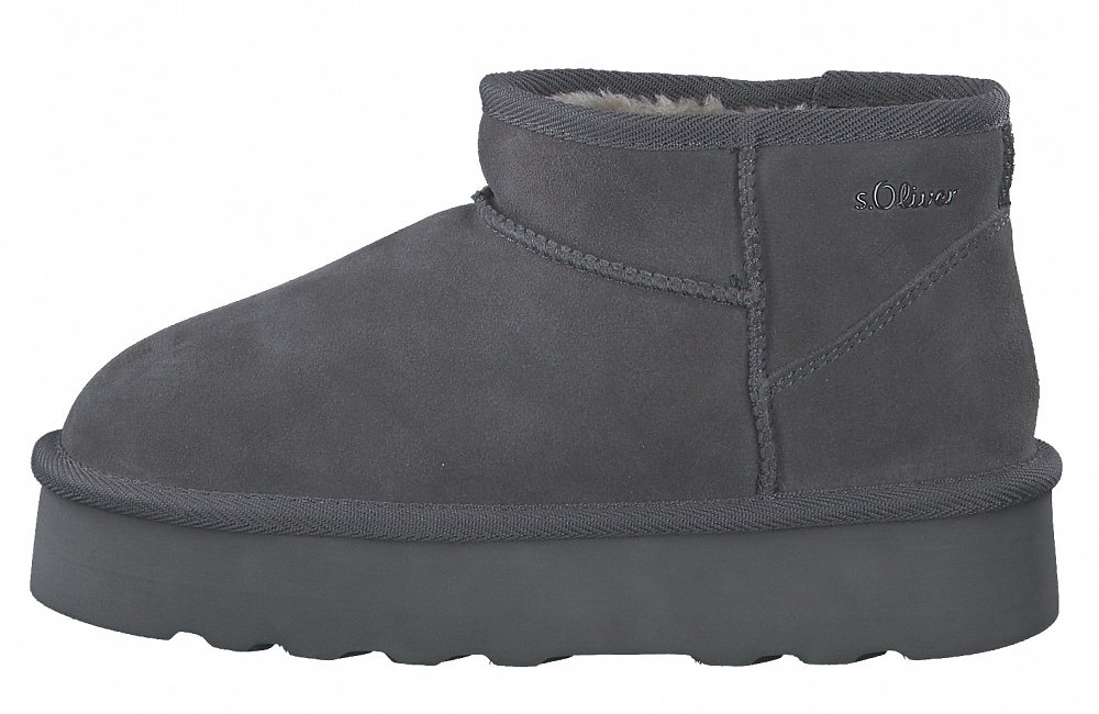S.Oliver Γυναικείο Δερμάτινο Μποτάκι Flat 5-26352-41 216 Graphite