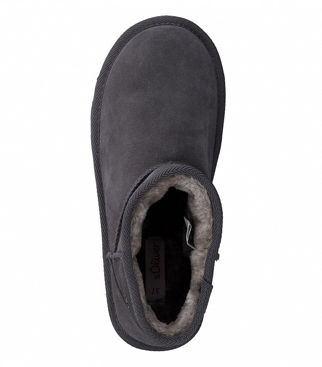 S.Oliver Γυναικείο Δερμάτινο Μποτάκι Flat 5-26352-41 216 Graphite