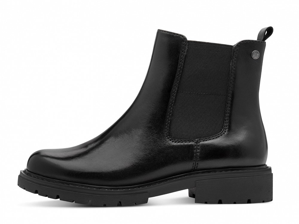 Jana Γυναικείο Δερμάτινο Μποτάκι Flat 8-25700-45