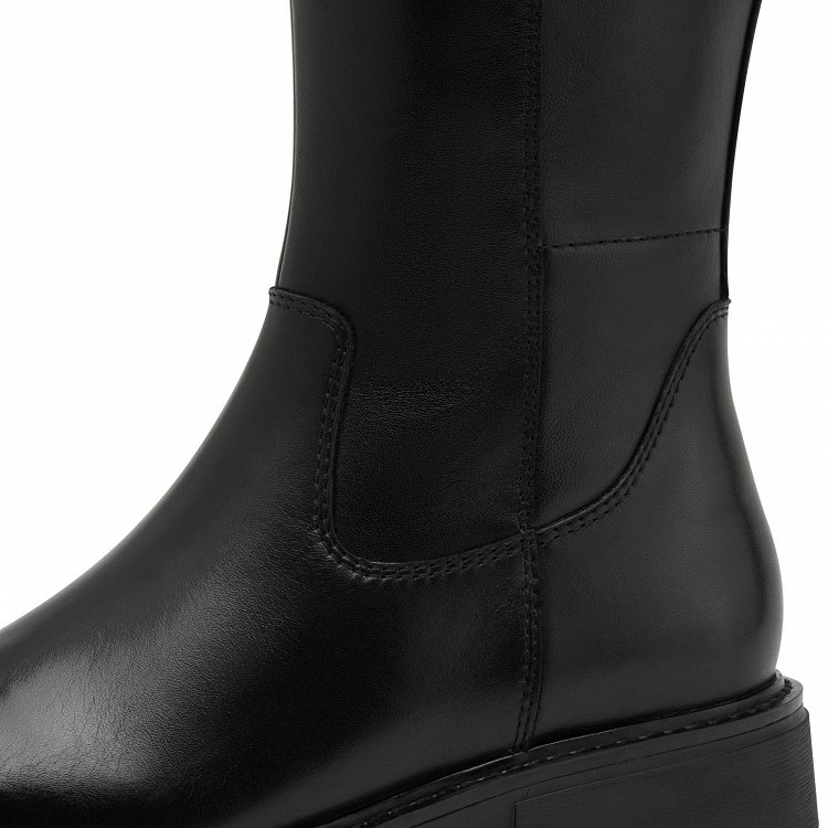 Jana 100% Comfort Δερμάτινη Μπότα 8-25702-45 001 Μαύρο