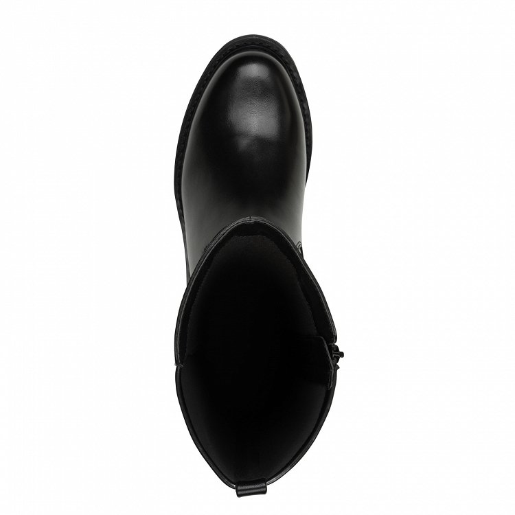 Jana 100% Comfort Δερμάτινη Μπότα 8-25702-45 001 Μαύρο