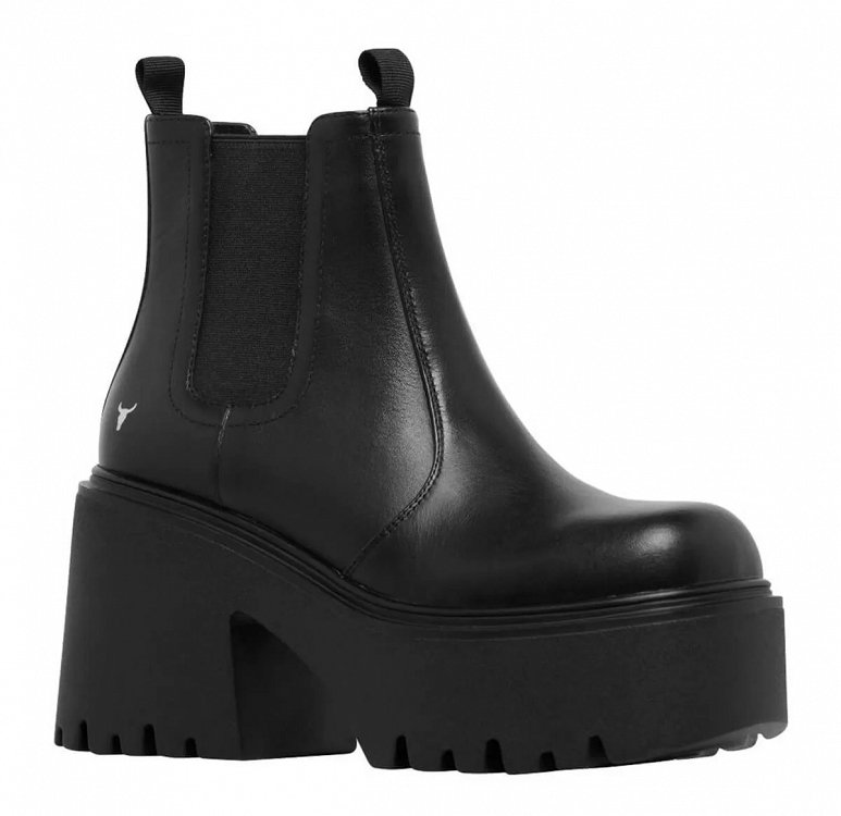 Windsor Smith Γυναικεία Δερμάτινα Μποτάκια Tricky 0112000778 Μαύρο
