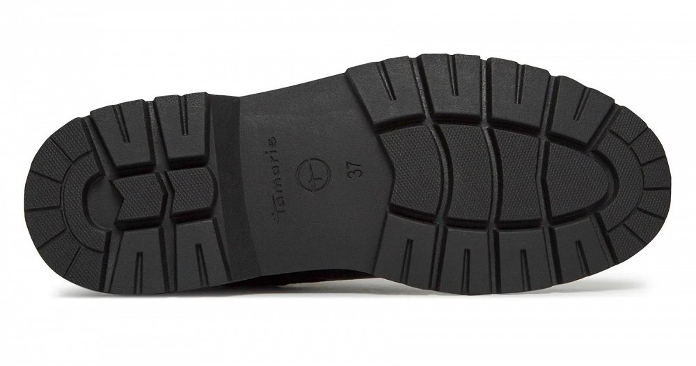 Tamaris Δερμάτινο Μποτάκι Flat 1-25230-41 001 Black