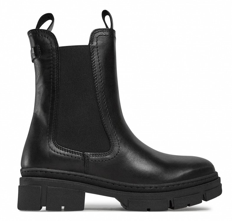 Tamaris Δερμάτινο Μποτάκι 1-25901-41 003 Black Leather