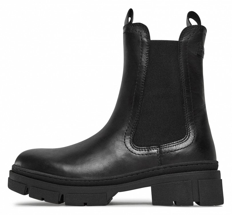 Tamaris Δερμάτινο Μποτάκι 1-25901-41 003 Black Leather