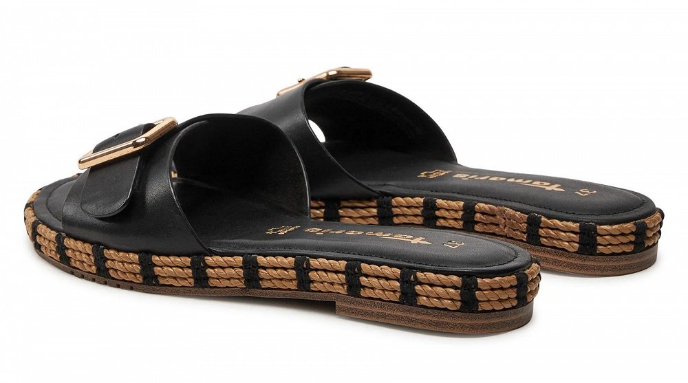 Tamaris Δερμάτινο Flat 1-27117-42 001 Black