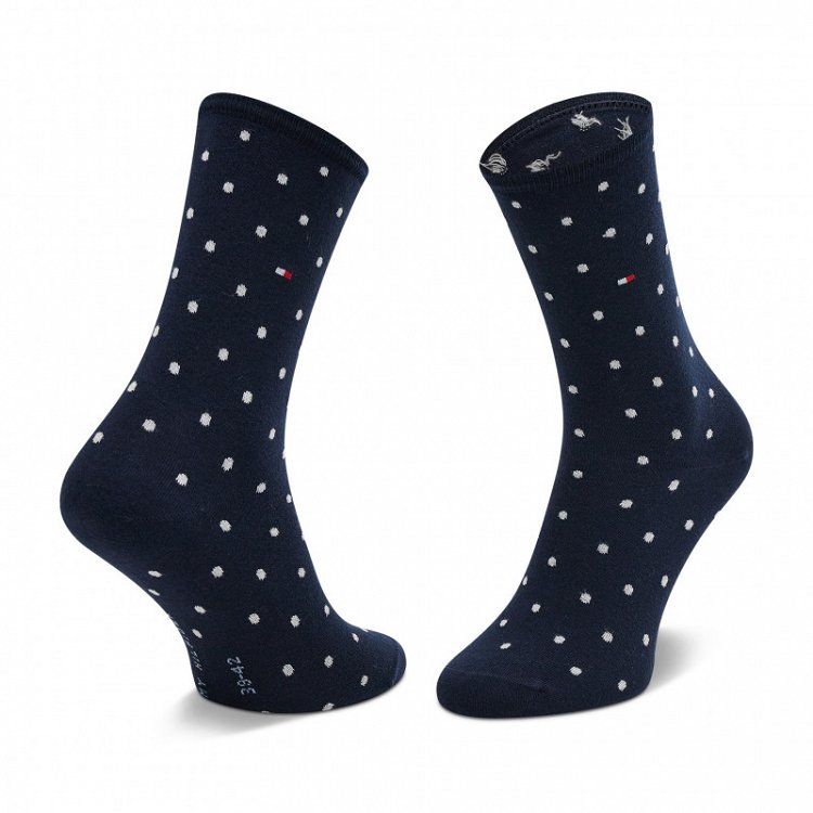 Tommy Hilfiger TH Women Sock Dot 2 pairs 100001493 003 Midnight Blue