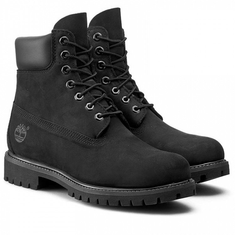 Timberland Premium 6 In Waterproof Boot 110073 001 Black Nubuck