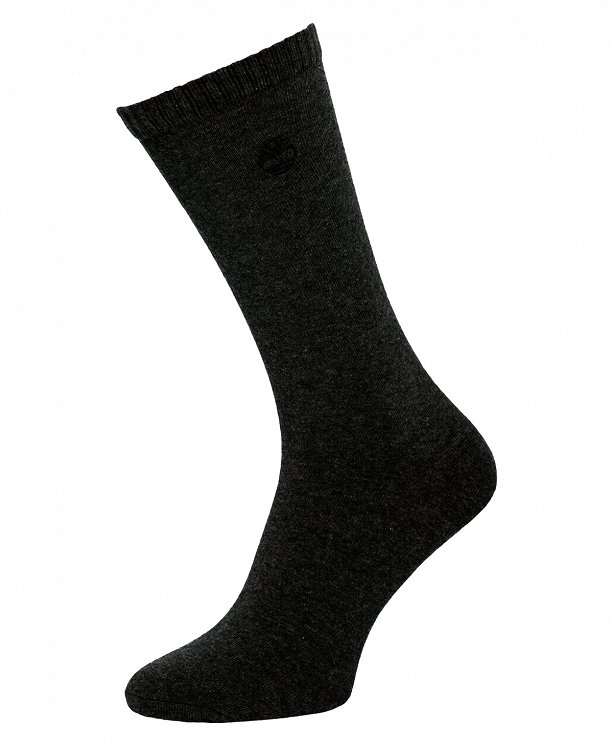 Timberland 2 Pairs Basic Crew Socks A1EQH 010 Black/Grey