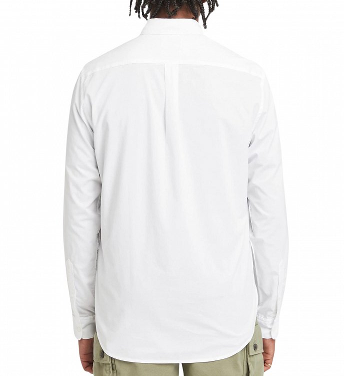 Timberland Ανδρικό Πουκάμισο Stretch Poplin A6GRH 100 Λευκό