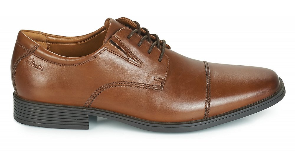 Clarks Tilden Cap 26130096 Dark Tan Leather