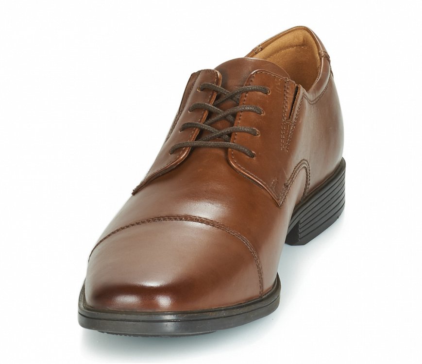 Clarks Tilden Cap 26130096 Dark Tan Leather