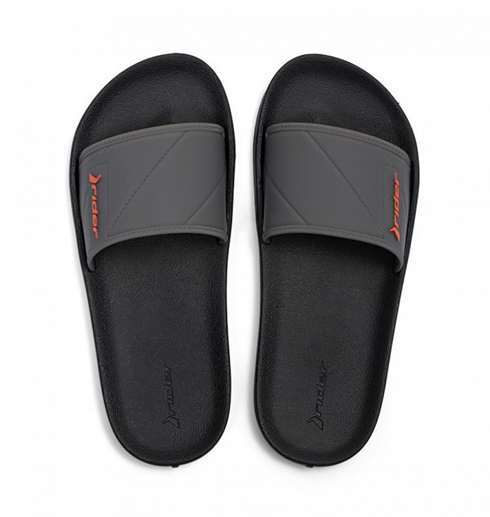 Rider Street Slide Ad 11578-AR407 Black/Grey/Orange
