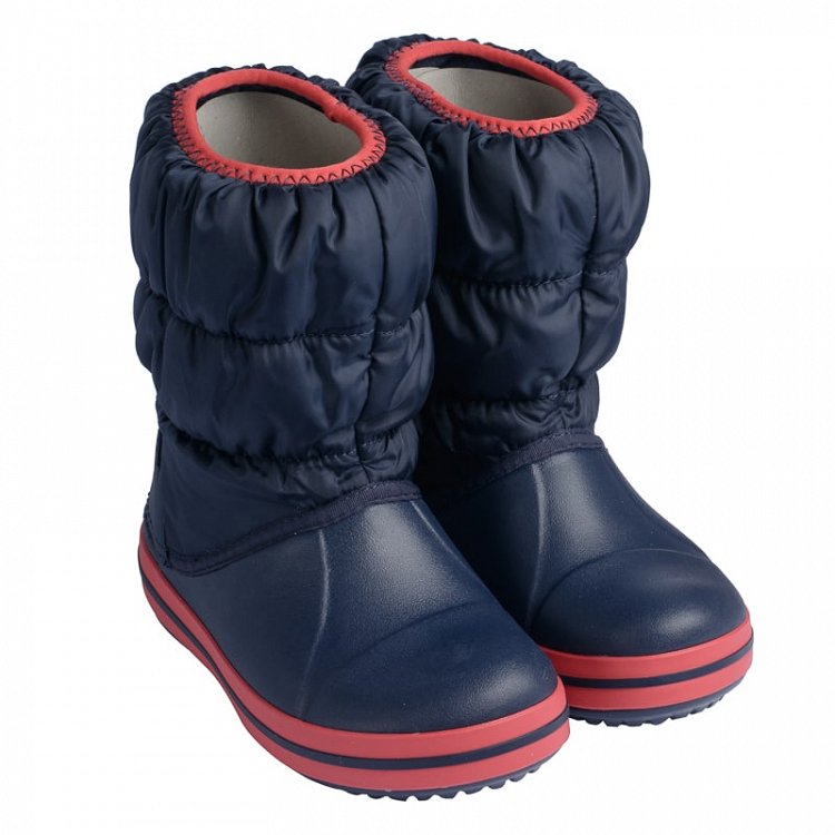 Crocs Winter Puff Boot Kids 14613-485 Navy/Red