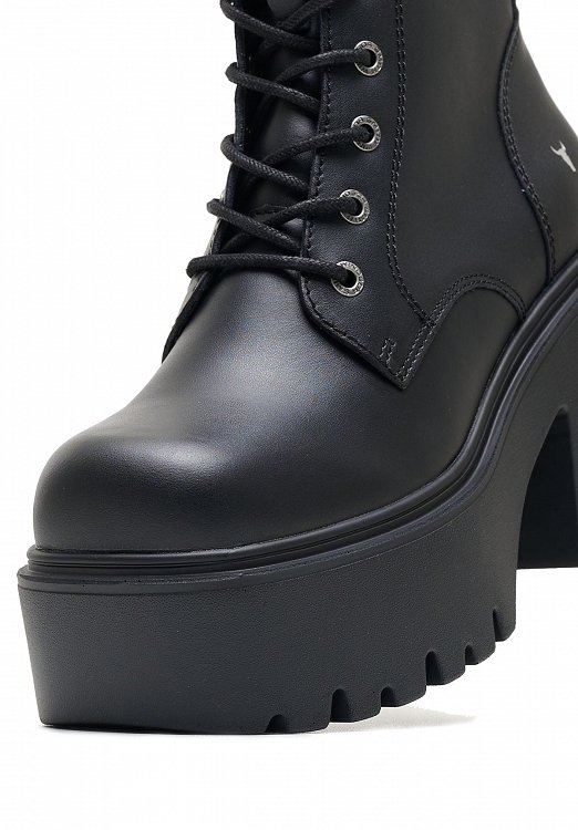 Windsor Smith Γυναικεία Δερμάτινα Μποτάκια Totally 0112000777 Μαύρο