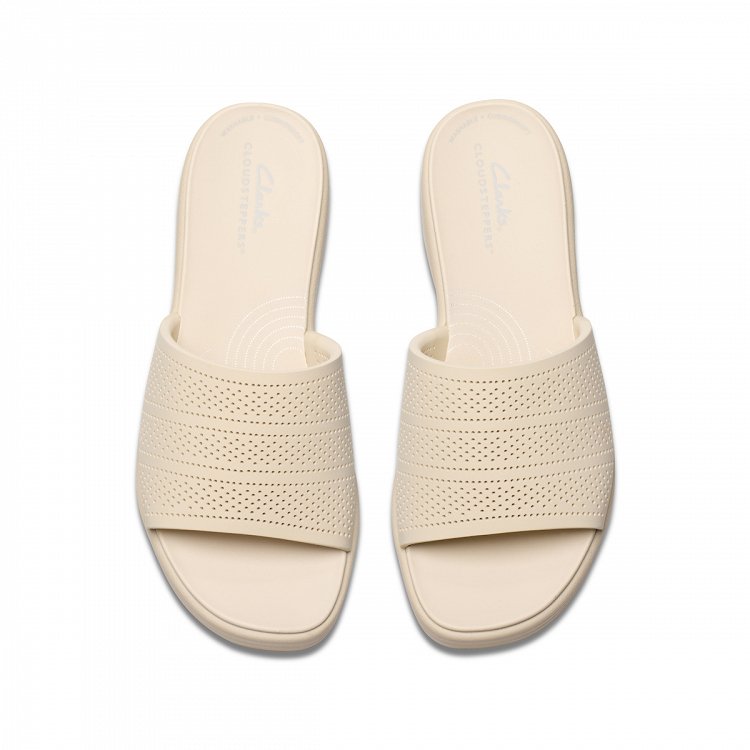 Clarks Cloudsteppers Γυναικεία Παντόφλα Drift Twist 26181604 Μπεζ