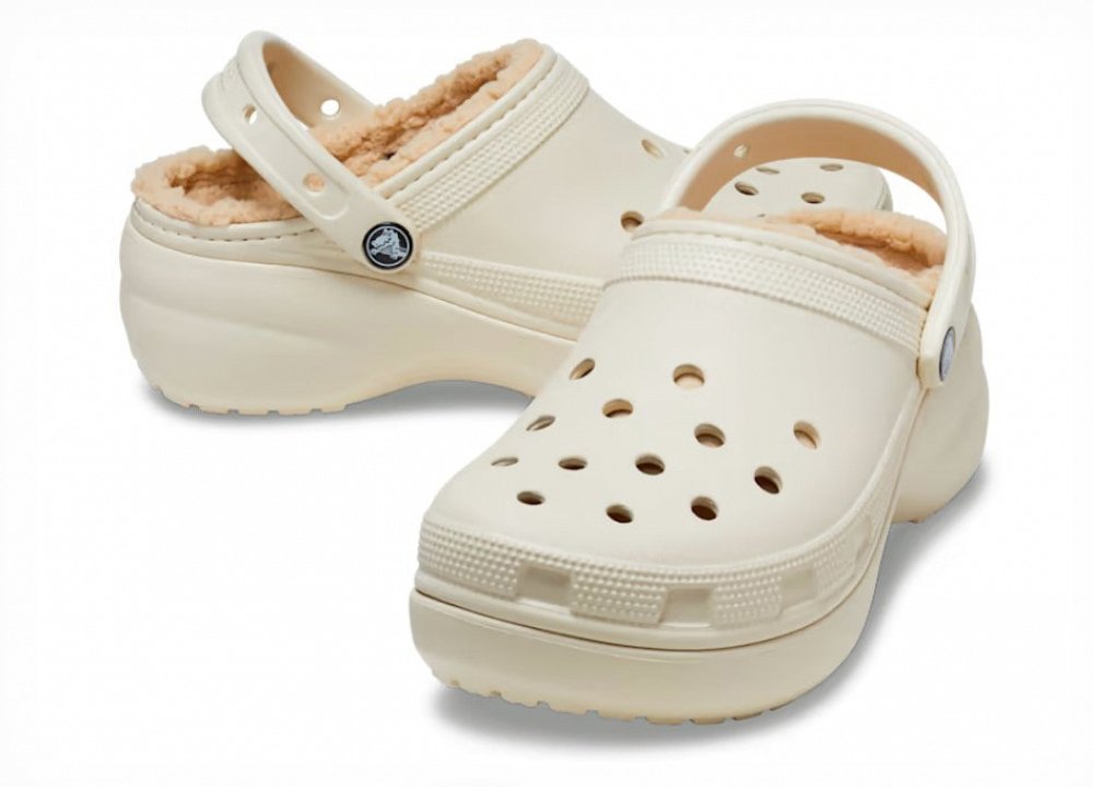 Crocs Classic Platform Lined Clog W 207938 2Y2 Bone
