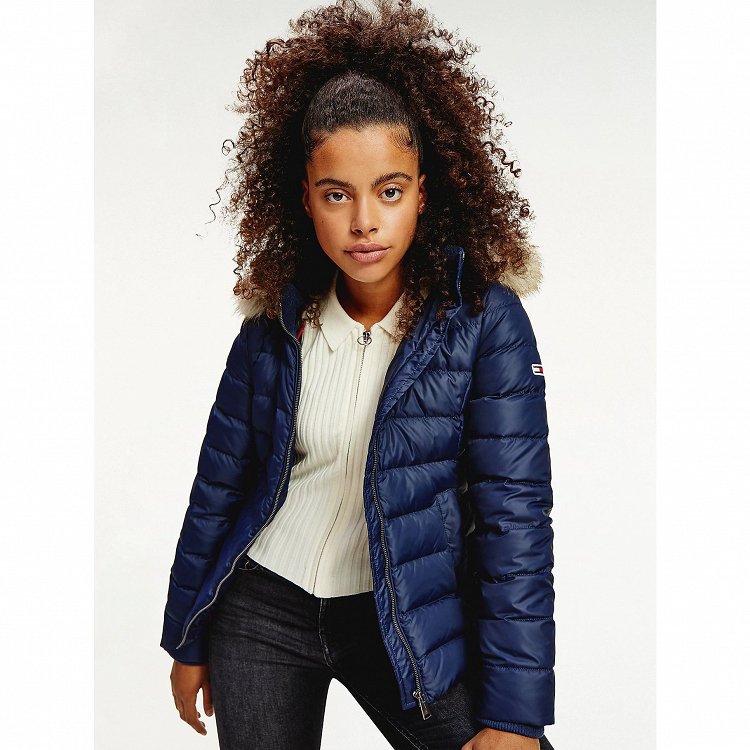 Tommy Hilfiger Tjw Basic Hooded Down Jacket DW0DW08588 C87 Blue