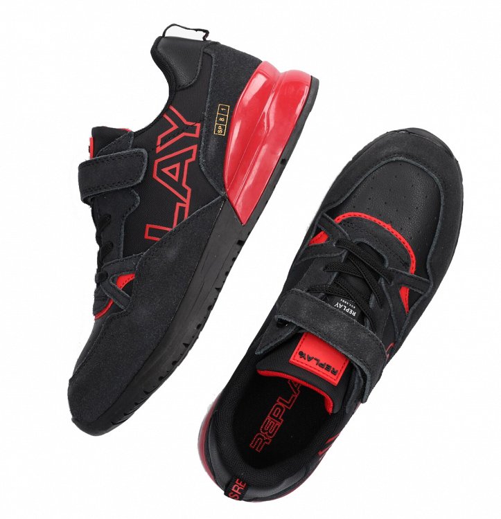 Replay Kids Shoot Jr JS290017L 0178 Black/Red