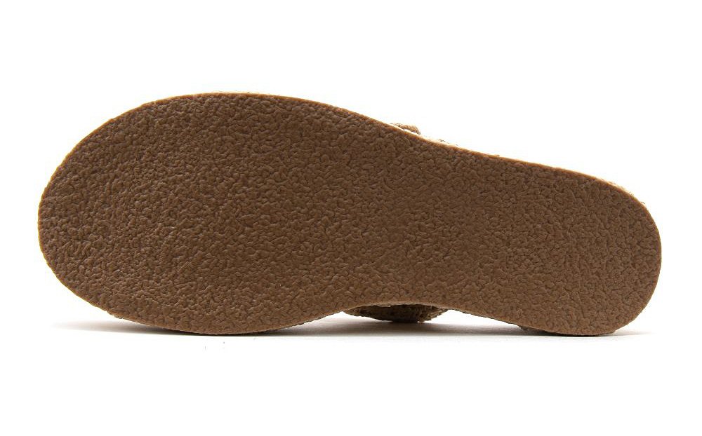 Mariella Fabiani Raffia Strass Flatform 2503-05 Μπεζ