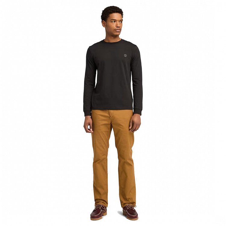 Timberland Ανδρικό Μακρυμάνικο T-Shirt A2BQ3 Χ65 Μαύρο