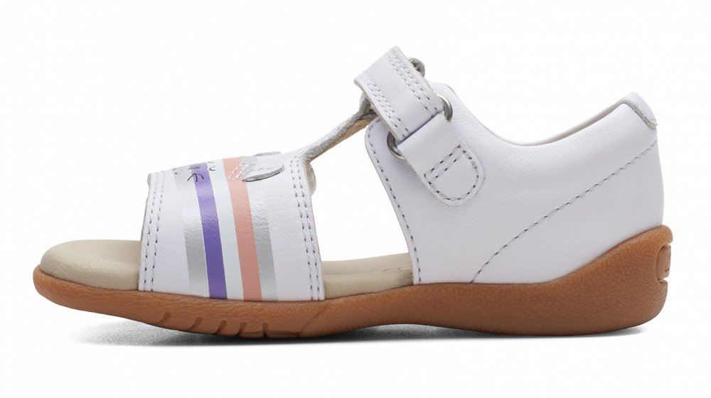 Clarks Kids Zora Beat T 26172427 White Leather