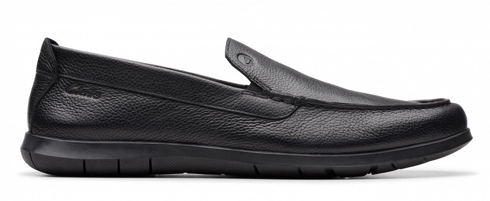 Clarks Ανδρικό Δερμάτινο Loafer Flexway Step 26176952 Black Leather
