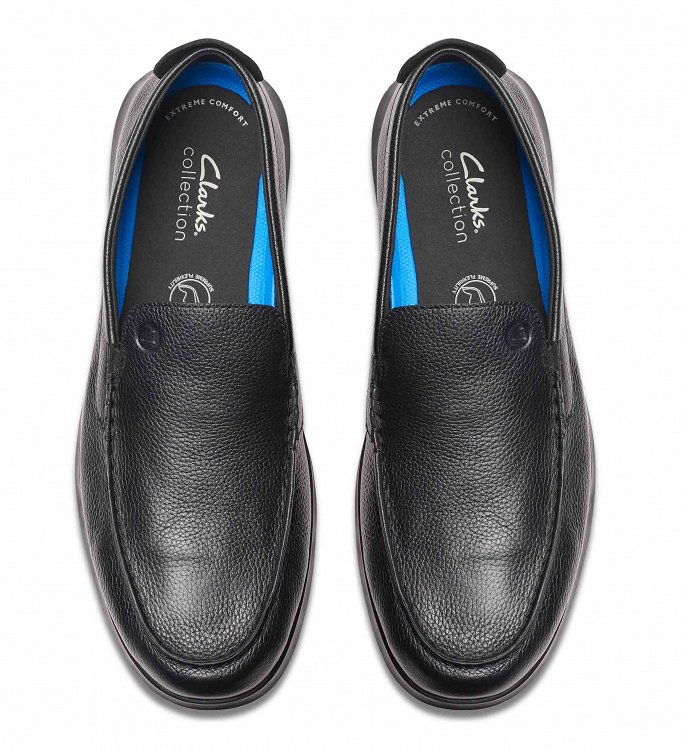 Clarks Ανδρικό Δερμάτινο Loafer Flexway Step 26176952 Black Leather
