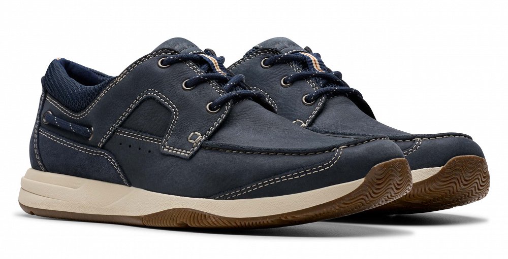 Clarks Sailview Lace 26176972 Navy Nubuck