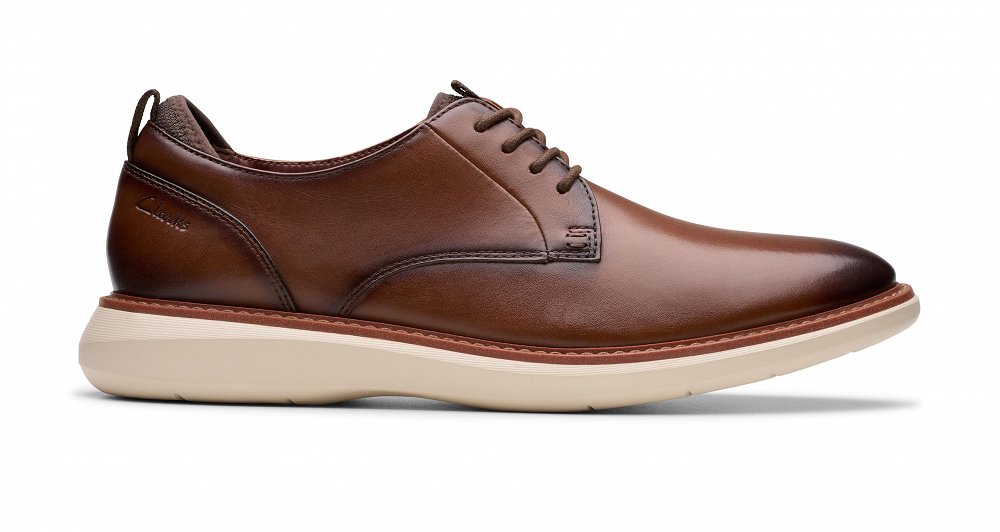Clarks Ανδρικό Δερμάτινο Δετό Brantin Plain