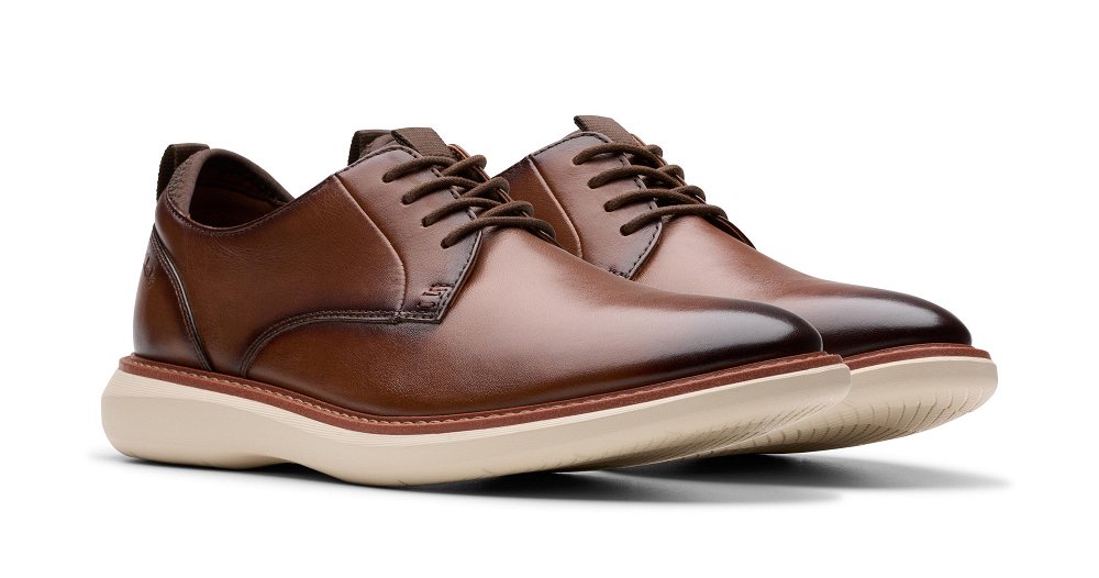 Clarks Ανδρικό Δερμάτινο Δετό Brantin Plain