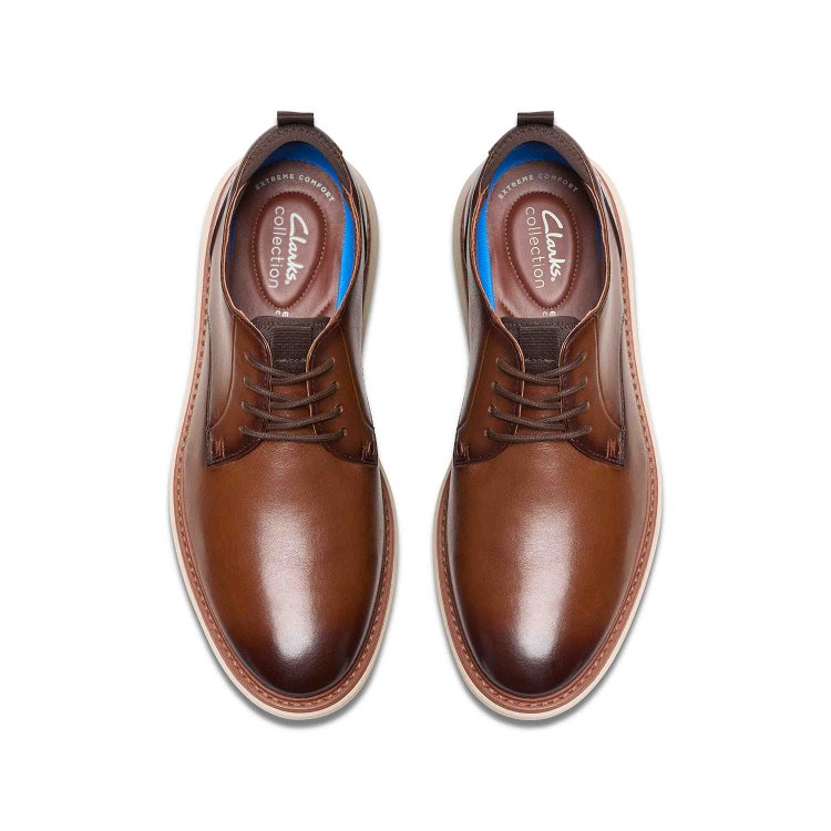 Clarks Ανδρικό Δερμάτινο Δετό Brantin Plain