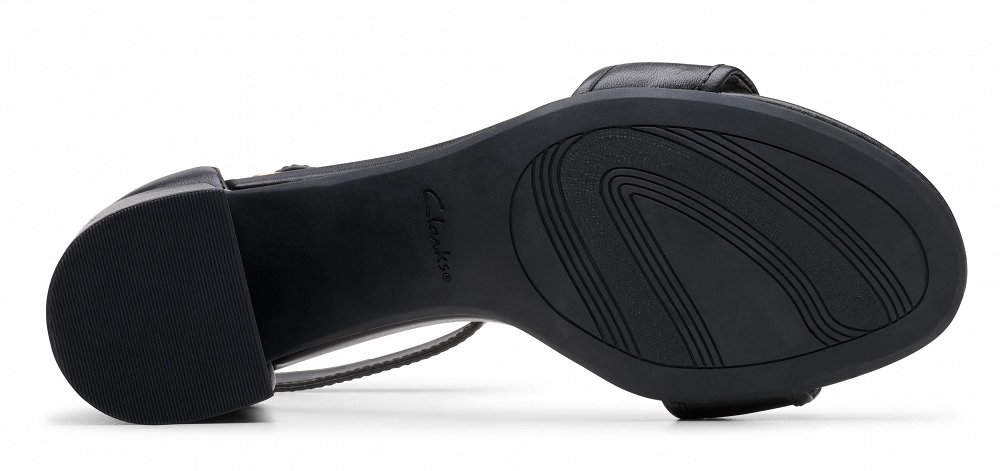 Clarks Δερμάτινο Πέδιλο Ezoria Mae 26181295 Μαύρο