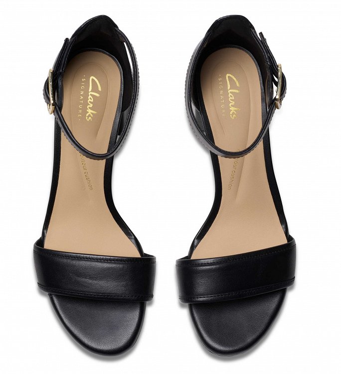 Clarks Δερμάτινο Πέδιλο Ezoria Mae 26181295 Μαύρο