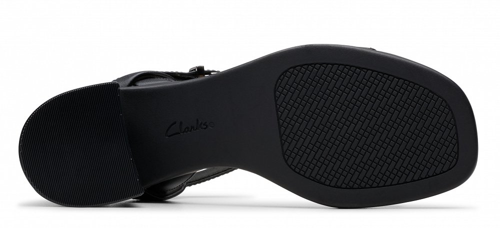 Clarks Δερμάτινο Πέδιλο Jaylan Ray 26181658 Μαύρο