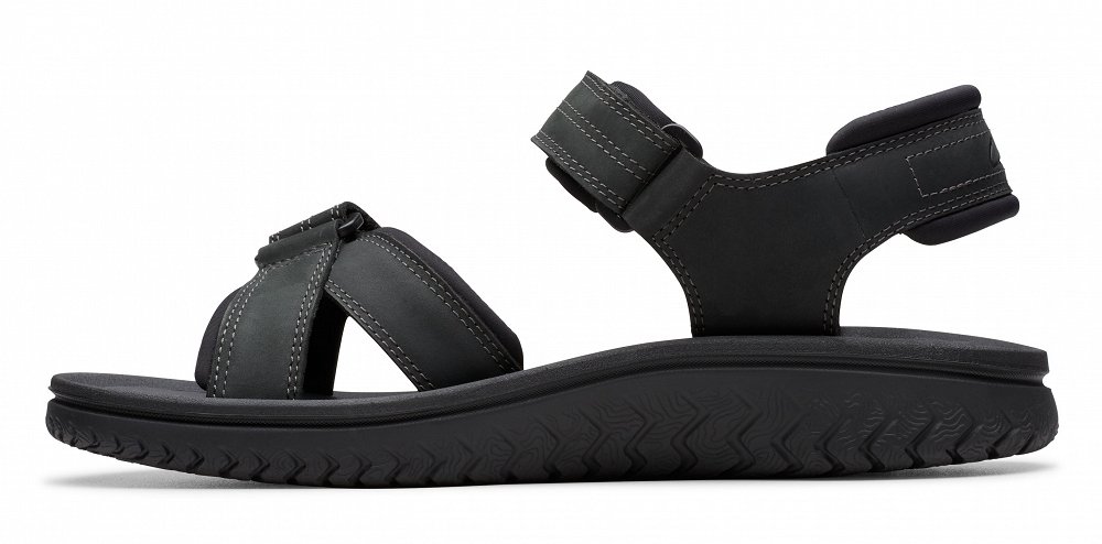 Clarks Ανδρικό Δερμάτινο Πέδιλο Wesley Shore 26182010 Black Leather