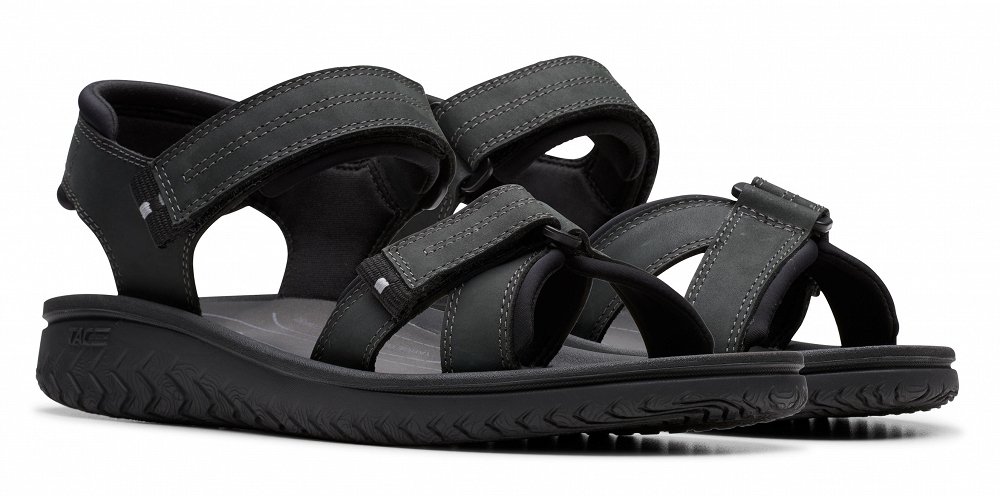 Clarks Ανδρικό Δερμάτινο Πέδιλο Wesley Shore 26182010 Black Leather