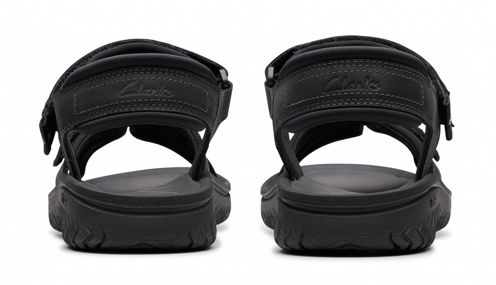 Clarks Ανδρικό Δερμάτινο Πέδιλο Wesley Shore 26182010 Black Leather