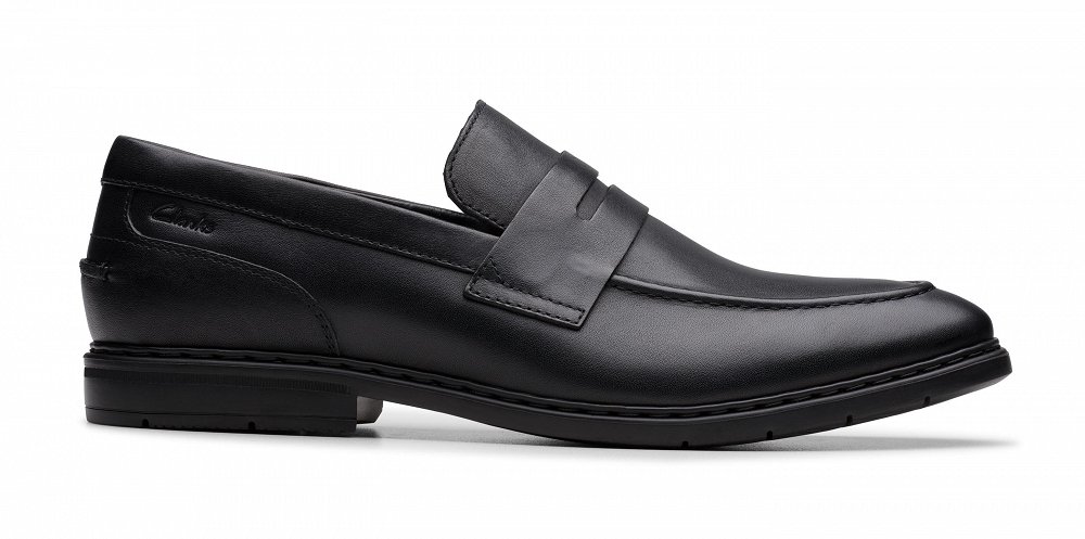 Clarks Ανδρικά Δερμάτινα Loafers Banbury Lo 26183661 Black Leather
