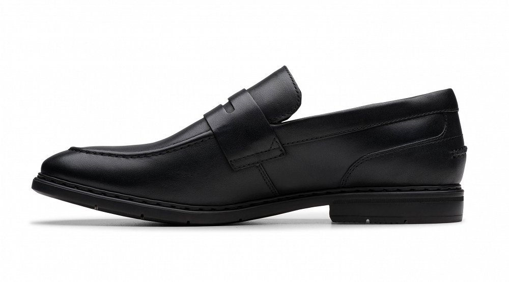 Clarks Ανδρικά Δερμάτινα Loafers Banbury Lo 26183661 Black Leather