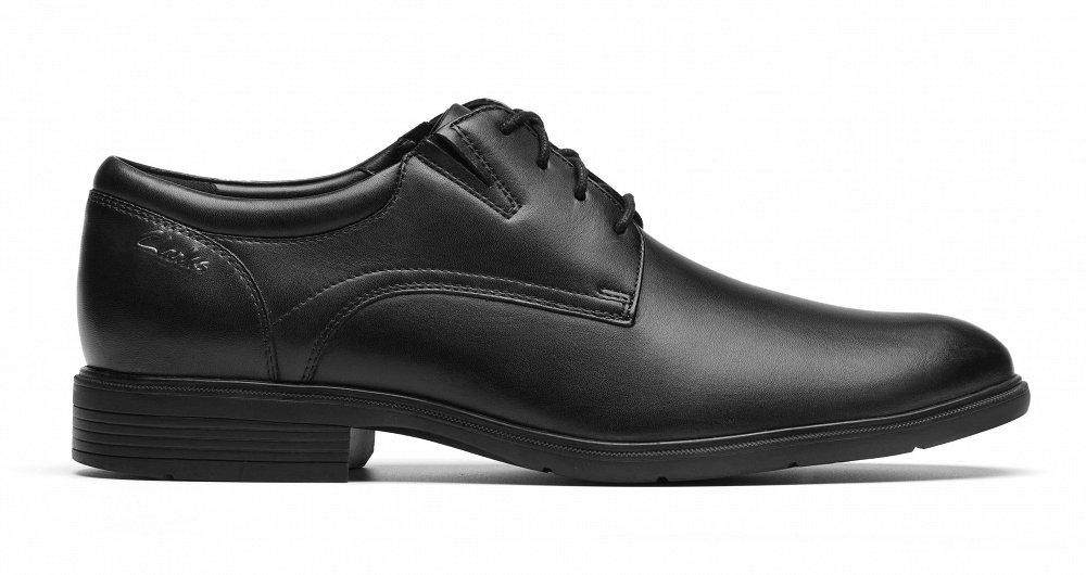 Clarks Ανδρικά Δετά Παπούτσια Steadwell Lace 26184679 Black Leather