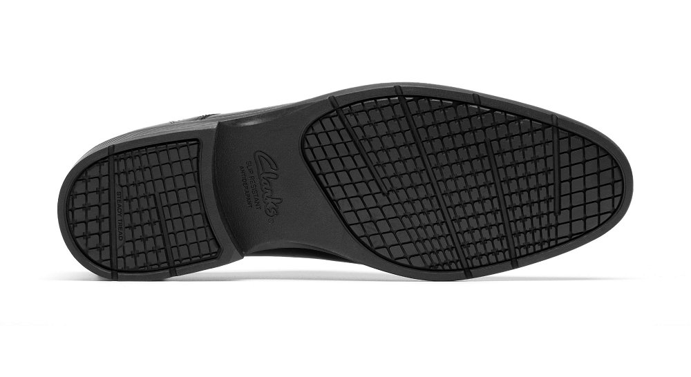 Clarks Ανδρικά Δετά Παπούτσια Steadwell Lace 26184679 Black Leather