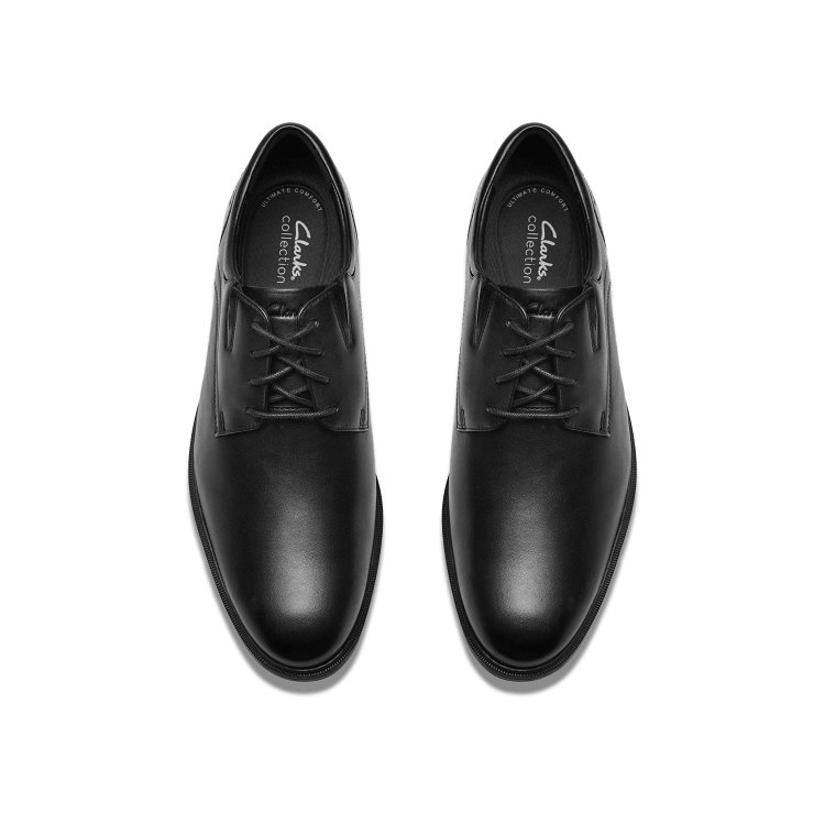 Clarks Ανδρικά Δετά Παπούτσια Steadwell Lace 26184679 Black Leather