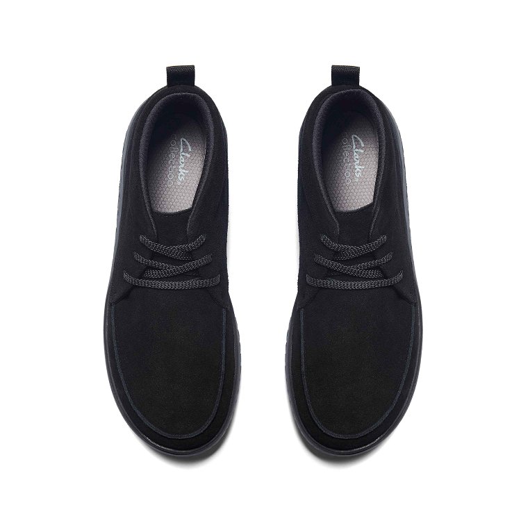 Clarks Ανδρικό Δερμάτινο Μποτάκι RelaxLite Moc 26184688 Black Suede