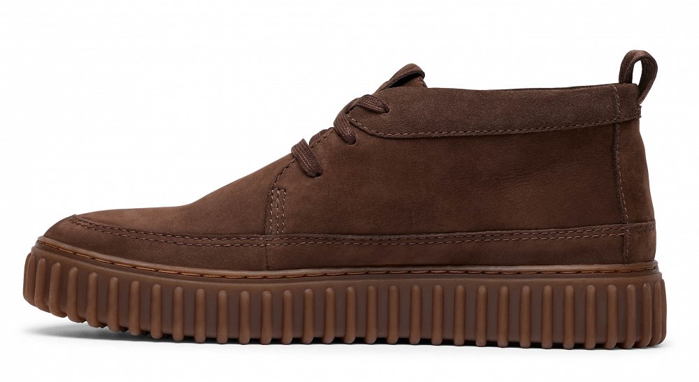 Clarks Ανδρικό Casual Μποτάκι Torhill LaceHi 26184694 Dark Brown Nubuck