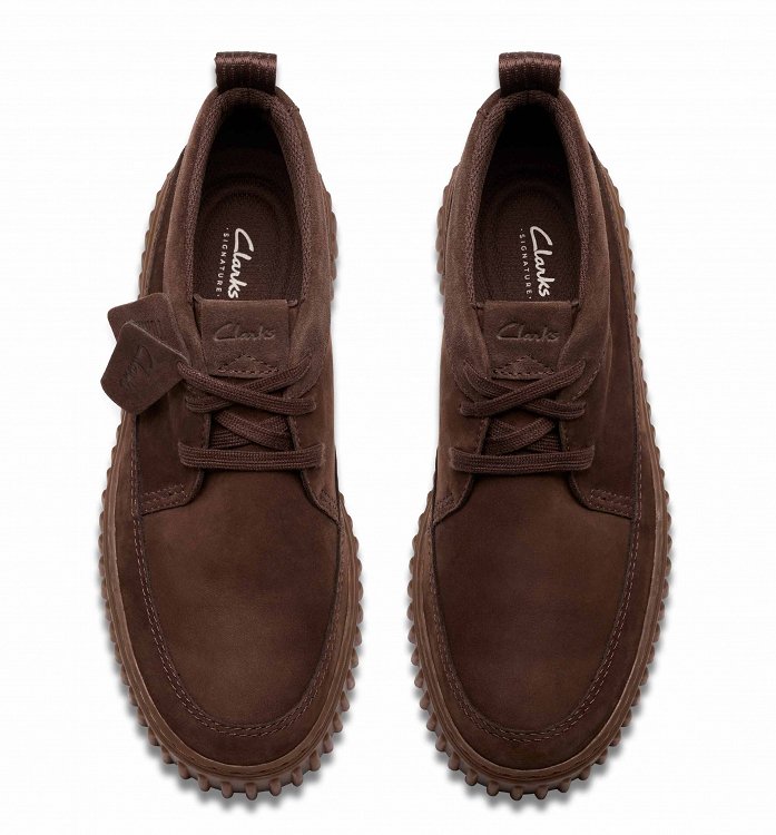 Clarks Ανδρικό Casual Μποτάκι Torhill LaceHi 26184694 Dark Brown Nubuck